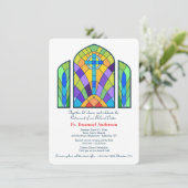 Invitation de partie de retraite en verre souillé (Debout devant)