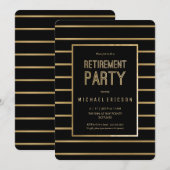 Invitation de partie de retraite - personnaliser, (Devant / Derrière)