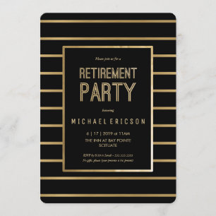 Invitation de partie de retraite - personnaliser,