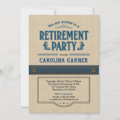 Invitation de partie de retraite. Toile chique de (Devant)
