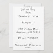 Invitation de partie de réveillon de la Saint (Dos)