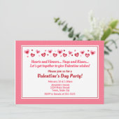 Invitation de partie de Saint-Valentin, coeur (Debout devant)