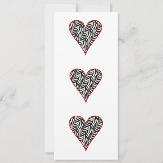 Invitation de partie de Saint-Valentin de coeur (Devant)