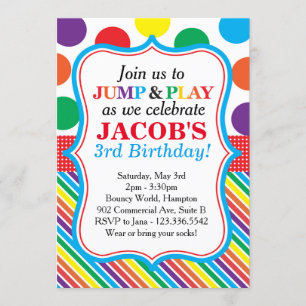 Invitation de partie de saut, de jeu et de rebond