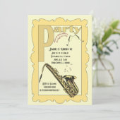 Invitation de partie de saxophone de jazz (Debout devant)