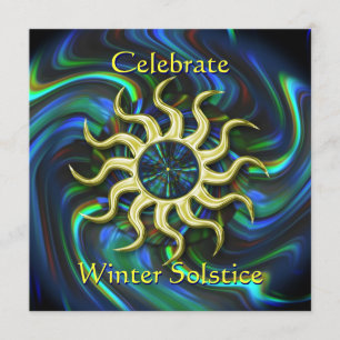 Invitation de partie de solstice de Sun d'hiver