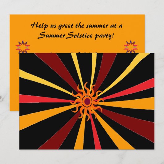 Invitation de partie de solstice d'été (Devant / Derrière)