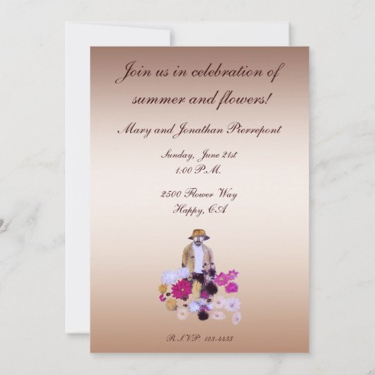 Invitation de partie de solstice d'été (Dos)