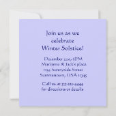 Invitation de partie de solstice d'hiver (Dos)