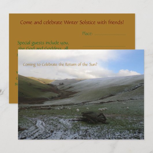 Invitation de partie de solstice d'hiver de (Devant / Derrière)