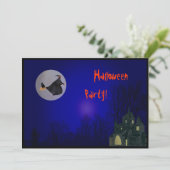 Invitation de partie de sorcière de Halloween (Debout devant)