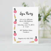 Invitation de partie de spa d'enfants avec des (Debout devant)