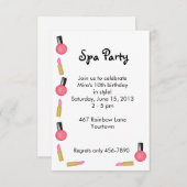 Invitation de partie de spa d'enfants avec des (Devant / Derrière)