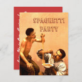 Invitation de partie de spaghetti (Devant / Derrière)