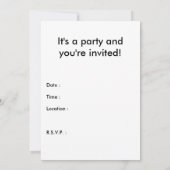 invitation de partie de splatz de patin (Dos)