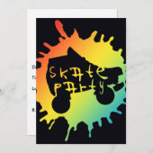 invitation de partie de splatz de patin (Devant / Derrière)