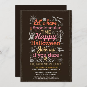 Invitation de partie de Spooktacular Halloween