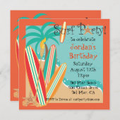 Invitation de partie de surf (Devant / Derrière)