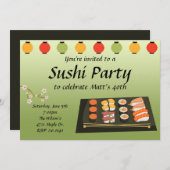 Invitation de partie de sushi (Devant / Derrière)