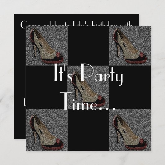 Invitation de partie de talons hauts (Devant / Derrière)