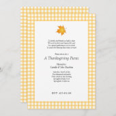 Invitation de partie de thanksgiving de (Devant / Derrière)
