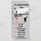 Invitation de partie de thème d'années '20 (Devant / Derrière)