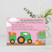 Invitation de partie de thème de ferme de chute (Debout devant)