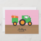 Invitation de partie de thème de ferme de chute (Dos)