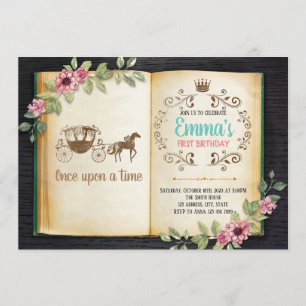 Invitation de partie de thème de vieux livre