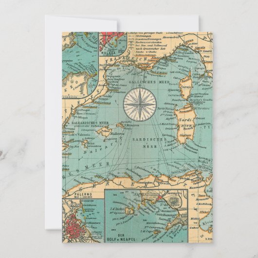 Invitation de partie de thème de voyage (Dos)