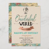 Invitation de partie de thème de voyage (Devant / Derrière)