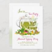 Invitation de partie de tisane (Devant / Derrière)