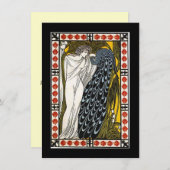 Invitation de partie de toge de déesse et de paon (Devant / Derrière)