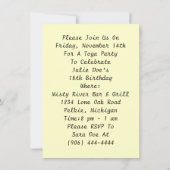 Invitation de partie de toge de déesse et de paon (Dos)