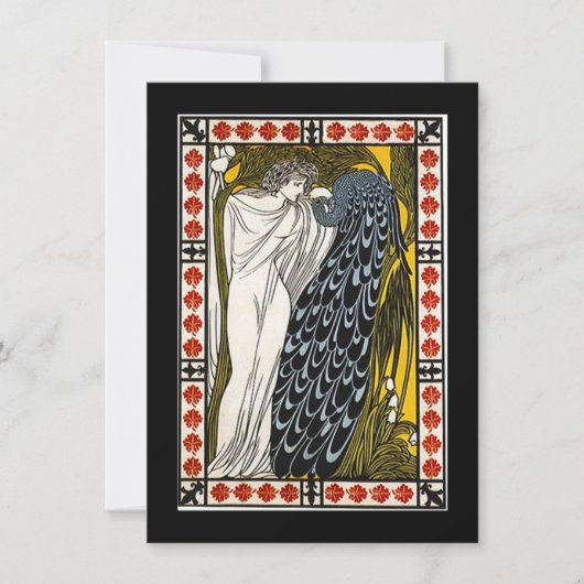 Invitation de partie de toge de déesse et de paon (Devant)