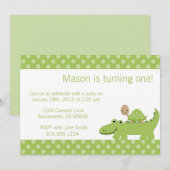 Invitation de partie de tortue et d'alligator (Devant / Derrière)