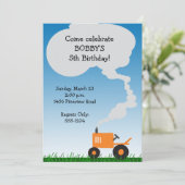 Invitation de partie de tracteur : Tracteur orange (Debout devant)