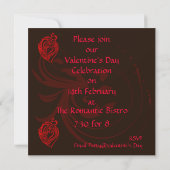Invitation de partie de Valentine (Dos)