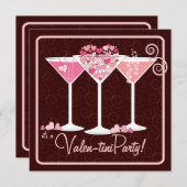 Invitation de partie de Valentini Martini de jour (Devant / Derrière)