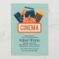 Invitation de partie de vedette de cinéma