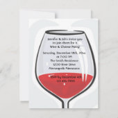 Invitation de partie de vin et de fromage (Dos)