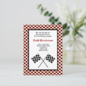 Invitation de partie de voiture de course (Debout devant)