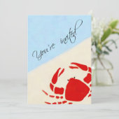 Invitation de partie d'ébullition de crabe (Debout devant)