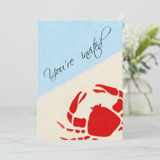 Invitation de partie d'ébullition de crabe (Debout devant)