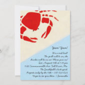 Invitation de partie d'ébullition de crabe (Dos)