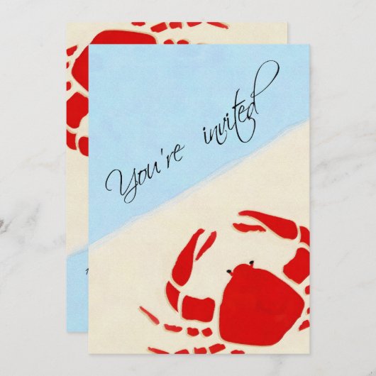 Invitation de partie d'ébullition de crabe (Devant / Derrière)