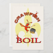 Invitation de partie d'ébullition d'écrevisses (Devant / Derrière)