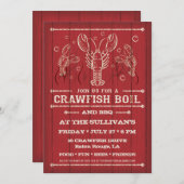 Invitation de partie d'ébullition d'écrevisses (Devant / Derrière)