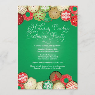 Invitation de partie d'échange de biscuit de