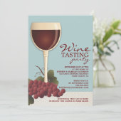 Invitation de partie d'échantillon de verre à vin (Debout devant)